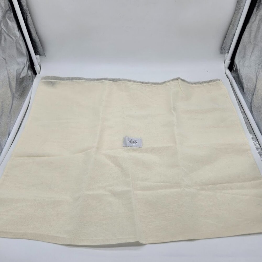 PRUNE Designer Large Fabric Dust Bag Purse Cream White Approx 22 X 19 Drawstring